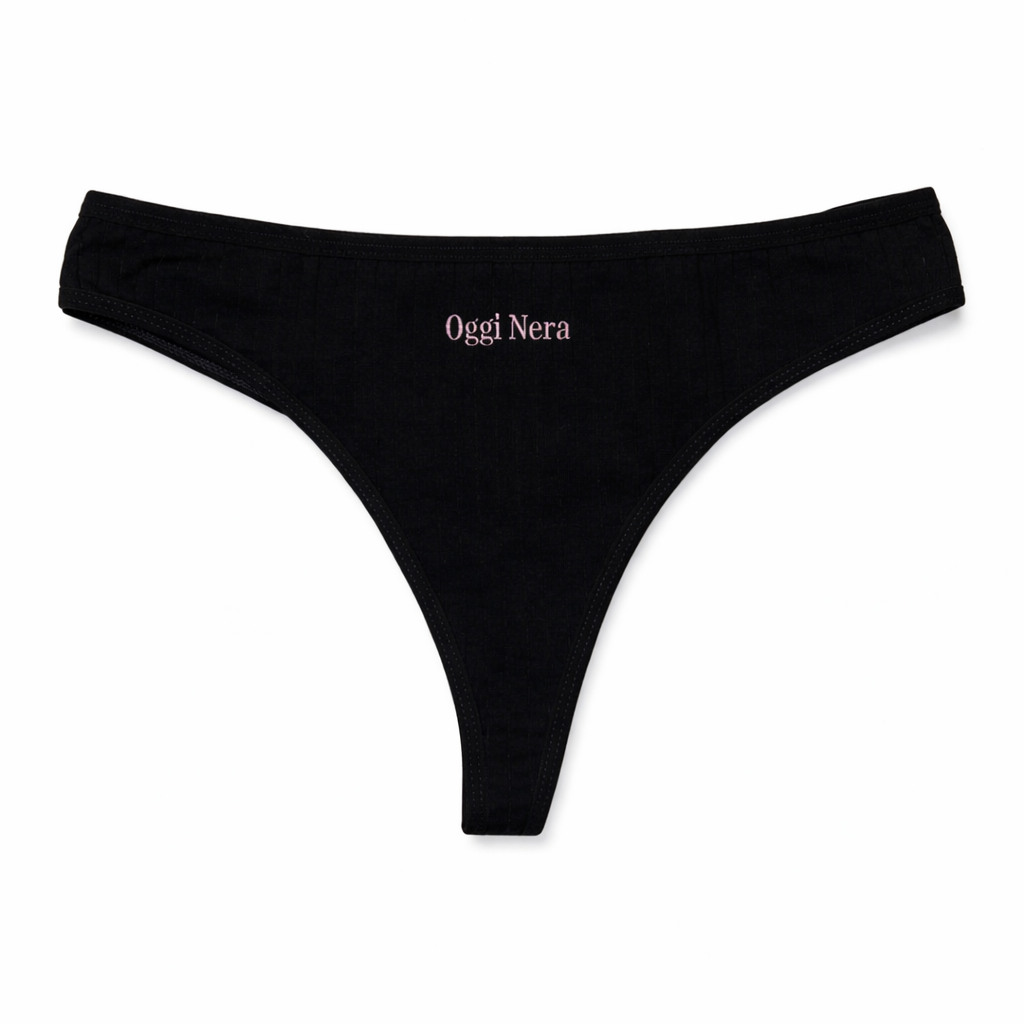 BRASILIANA a costine "Oggi Nera" in Cotone