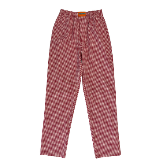 Pantaloni "tovaglia" 100%Cotone Quadretti Bianchi e rossi
