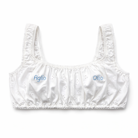 BRALETTE in cotone sangallo "Aglio e Olio"