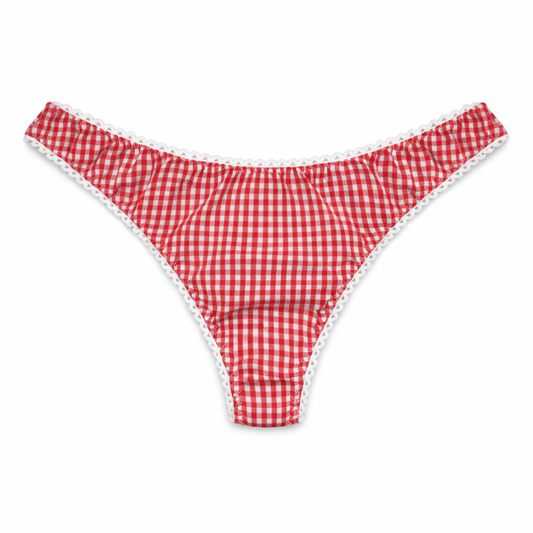 BRASILIANA in cotone a quadretti bianchi e rossi