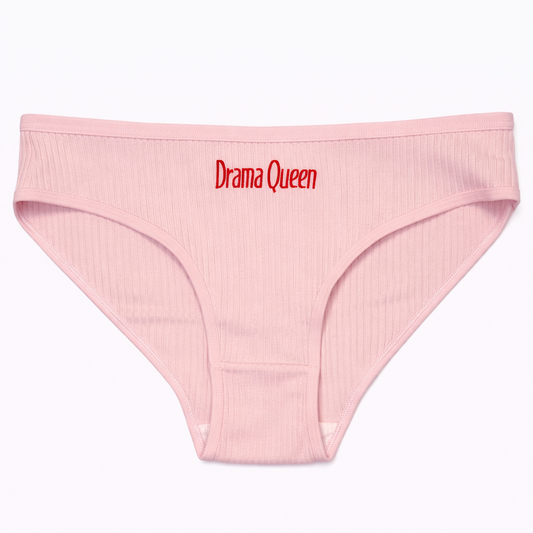 MUTANDE a costine "Drama Queen" in Cotone