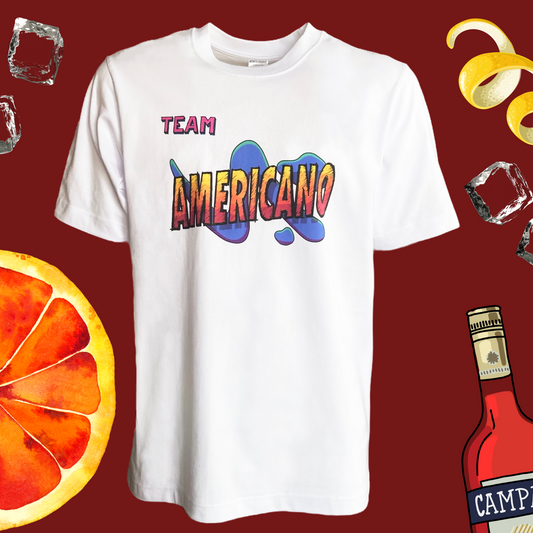T-shirt stampata "TEAM AMERICANO"